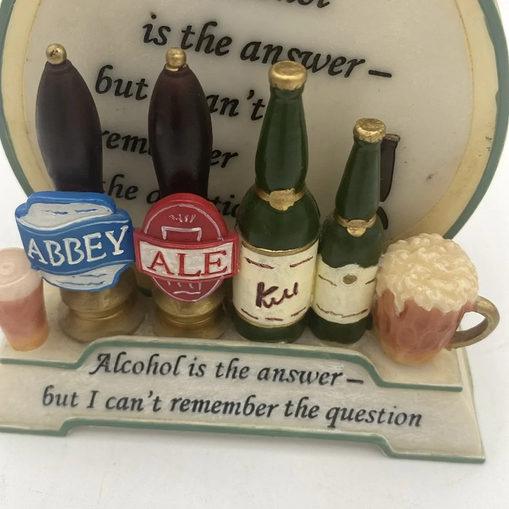 Alcohol is the answer forgot the question 4 coasters man cave bar accessories
